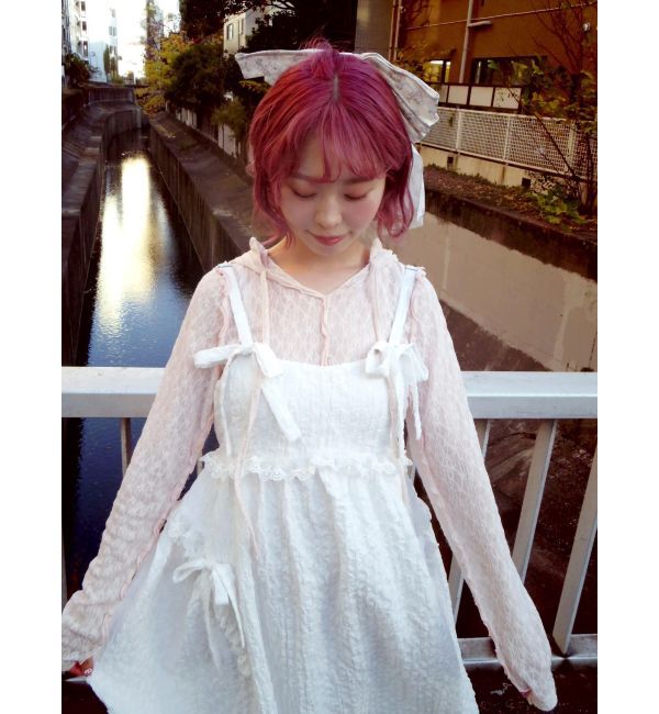 merry jenny「pokopoko ribbon race dress」|ワンピース|
