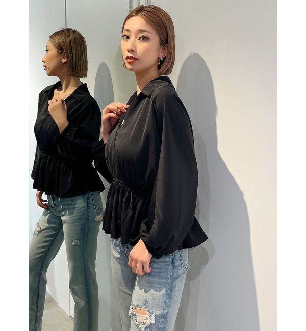 GYDA「カシュクールペプラムブラウス」|シャツ・ブラウス|