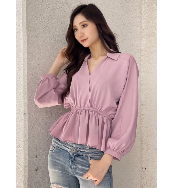 GYDA「カシュクールペプラムブラウス」|シャツ・ブラウス|