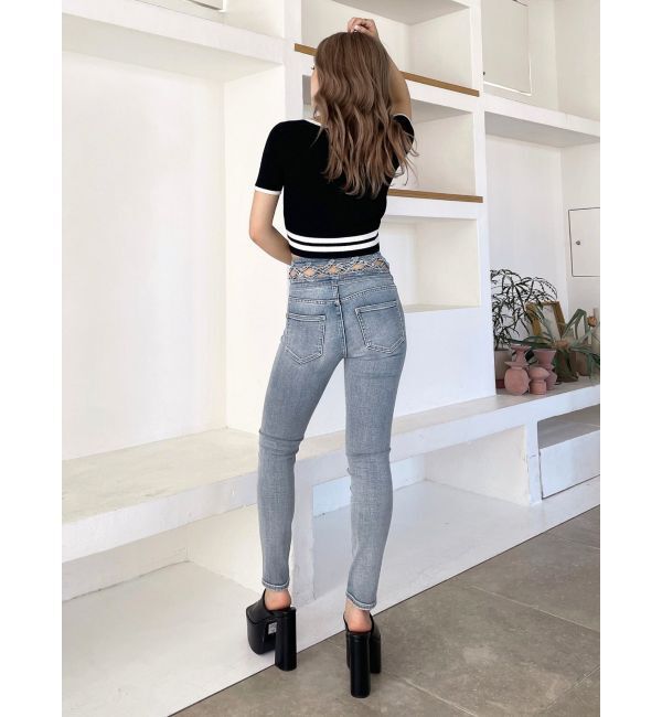 GYDA「スクエアネックHEM LINE ニットトップス」|ニット・セーター|