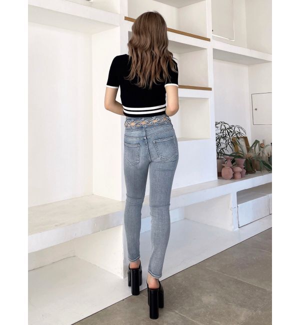 GYDA「スクエアネックHEM LINE ニットトップス」|ニット・セーター|