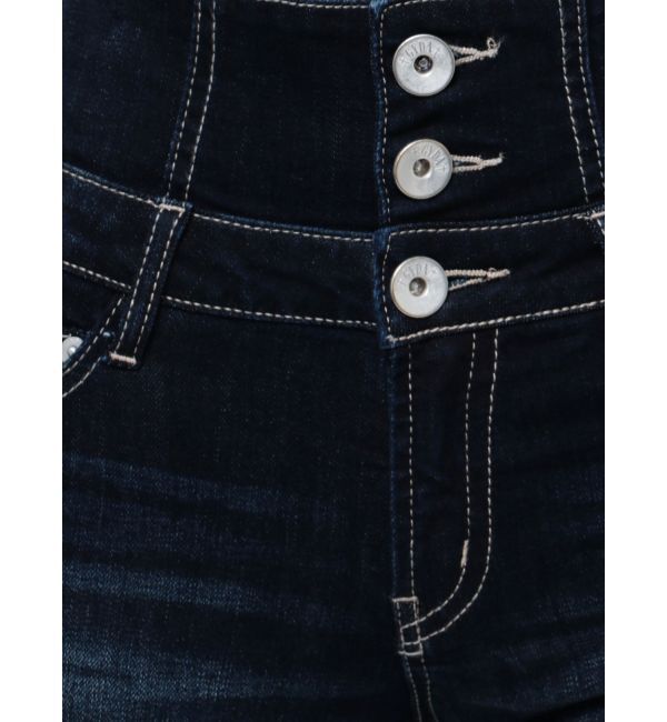 GYDA「NEWハイウエストBACKクロスフレアパンツ」|デニム|