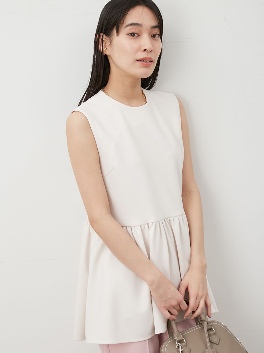 Mila Owen「後あきテールヘムペプラムカットソーブラウス」|シャツ・ブラウス|