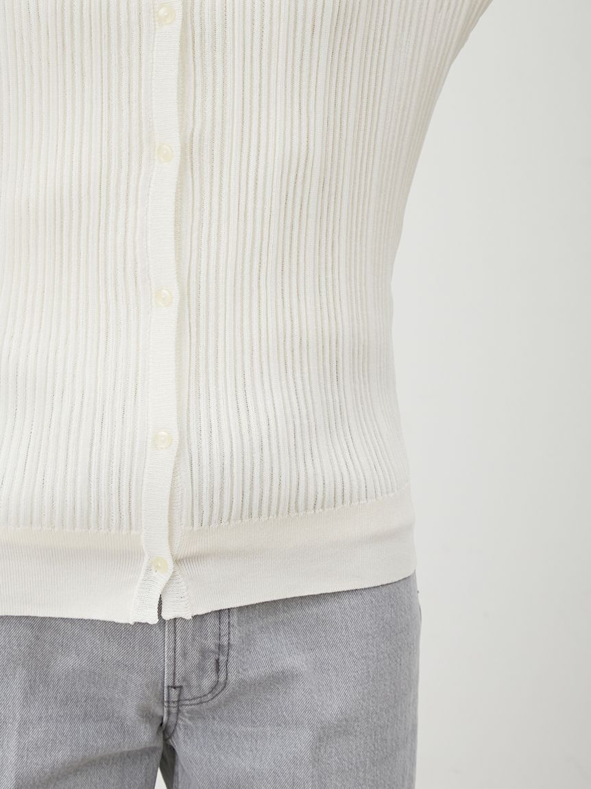 Mila Owen「シアーリブアンサンブルニットカーディガン」|カーディガン|