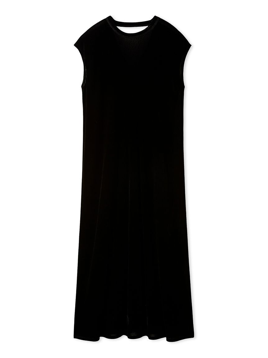 Mila Owen「バックシャンフレンチスリーブベロアワンピース」|ワンピース|