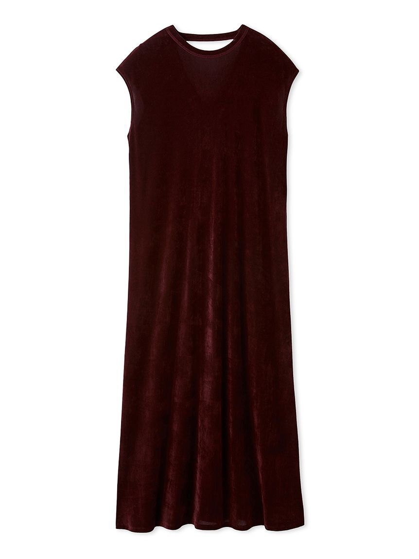 Mila Owen「バックシャンフレンチスリーブベロアワンピース」|ワンピース|
