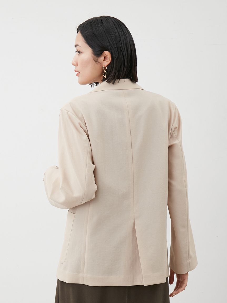 Mila Owen「クールタッチ金釦ダブルブレストブレザー」|テーラードジャケット|