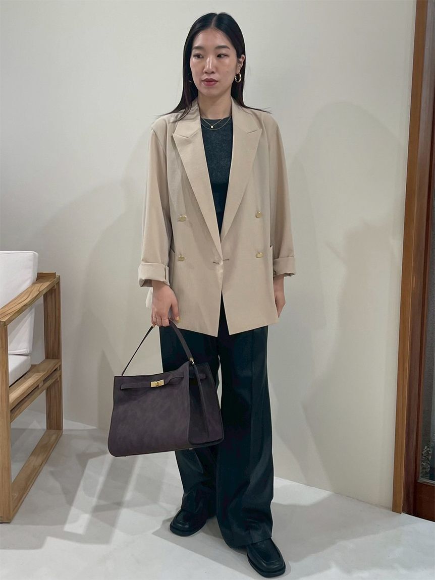 Mila Owen「クールタッチ金釦ダブルブレストブレザー」|テーラードジャケット|