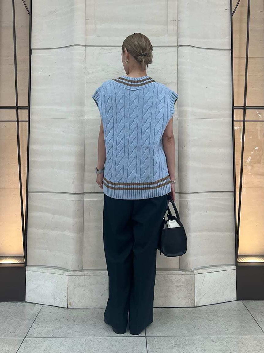 Mila Owen「チルデンニットベスト」|ダウンベスト・ベスト|