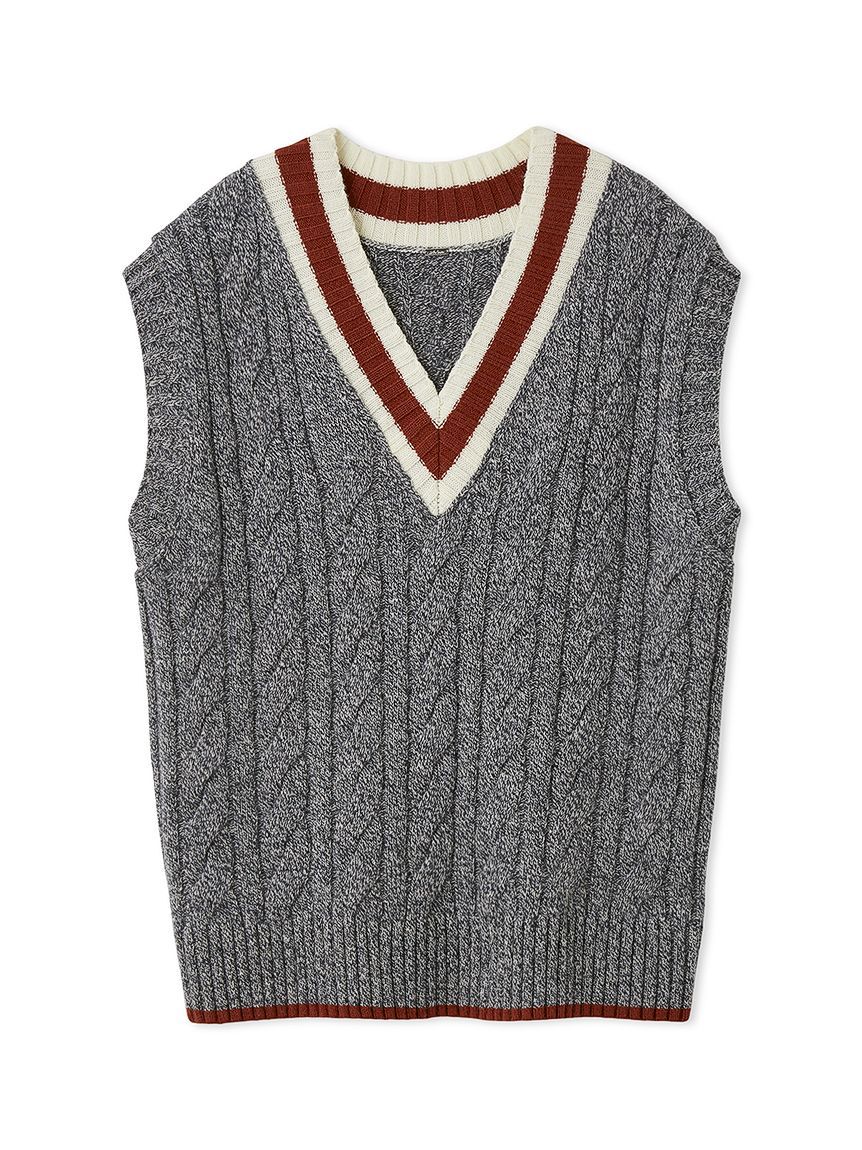 Mila Owen「チルデンニットベスト」|ダウンベスト・ベスト|