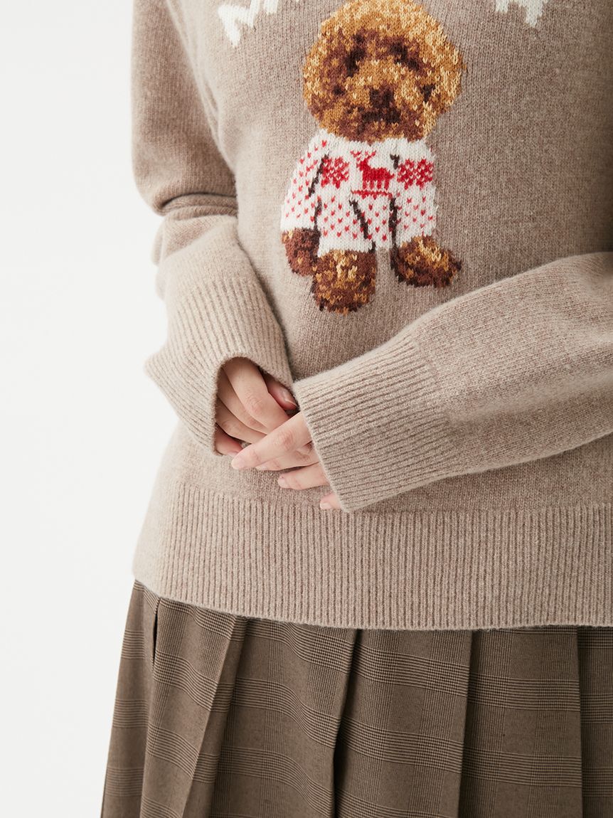 トイプードルクルーネックジャガードニット（Mila Owen）｜ルミネの