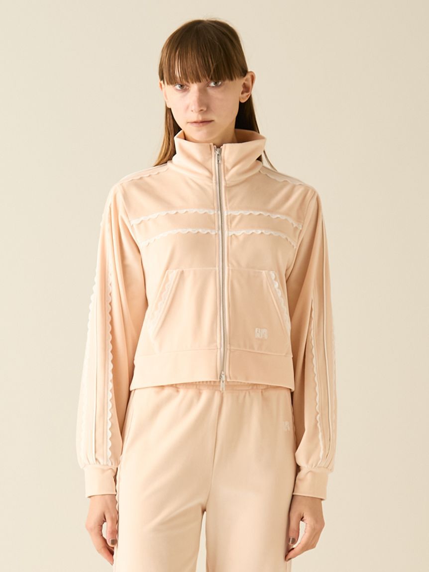 FURFUR「サイドレースベロアトラックジャケット」|ブルゾン・スタジャン|