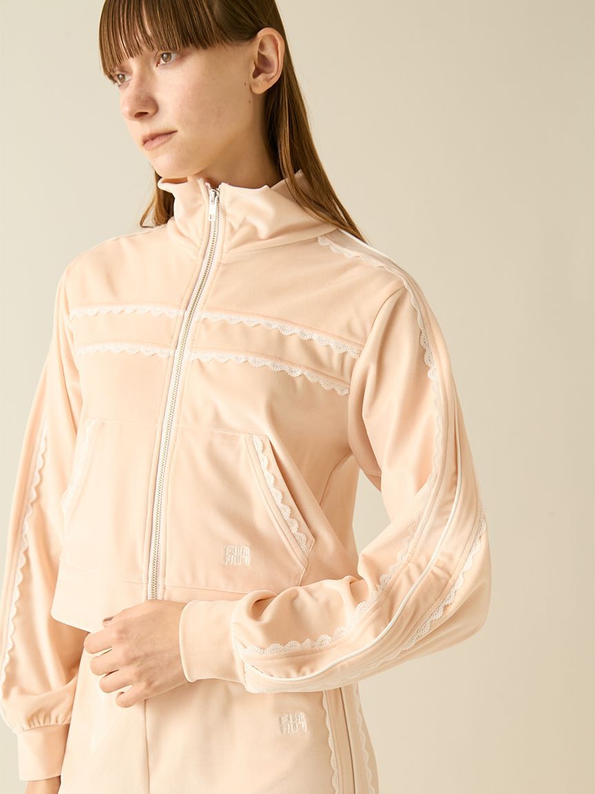 FURFUR「サイドレースベロアトラックジャケット」|ブルゾン・スタジャン|