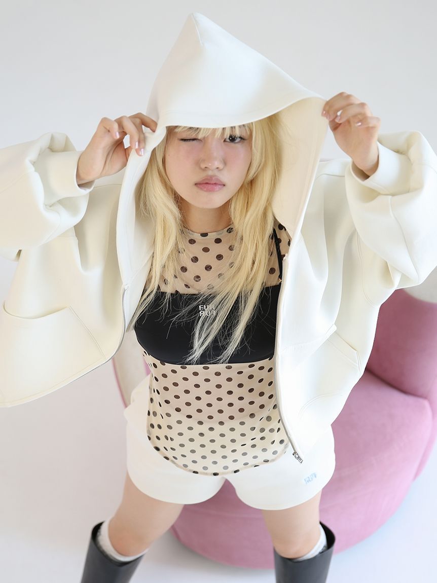 FURFUR「【WEB・一部店舗限定カラー】ロゴ刺繍ジップアップフーディー」|パーカー|IVR