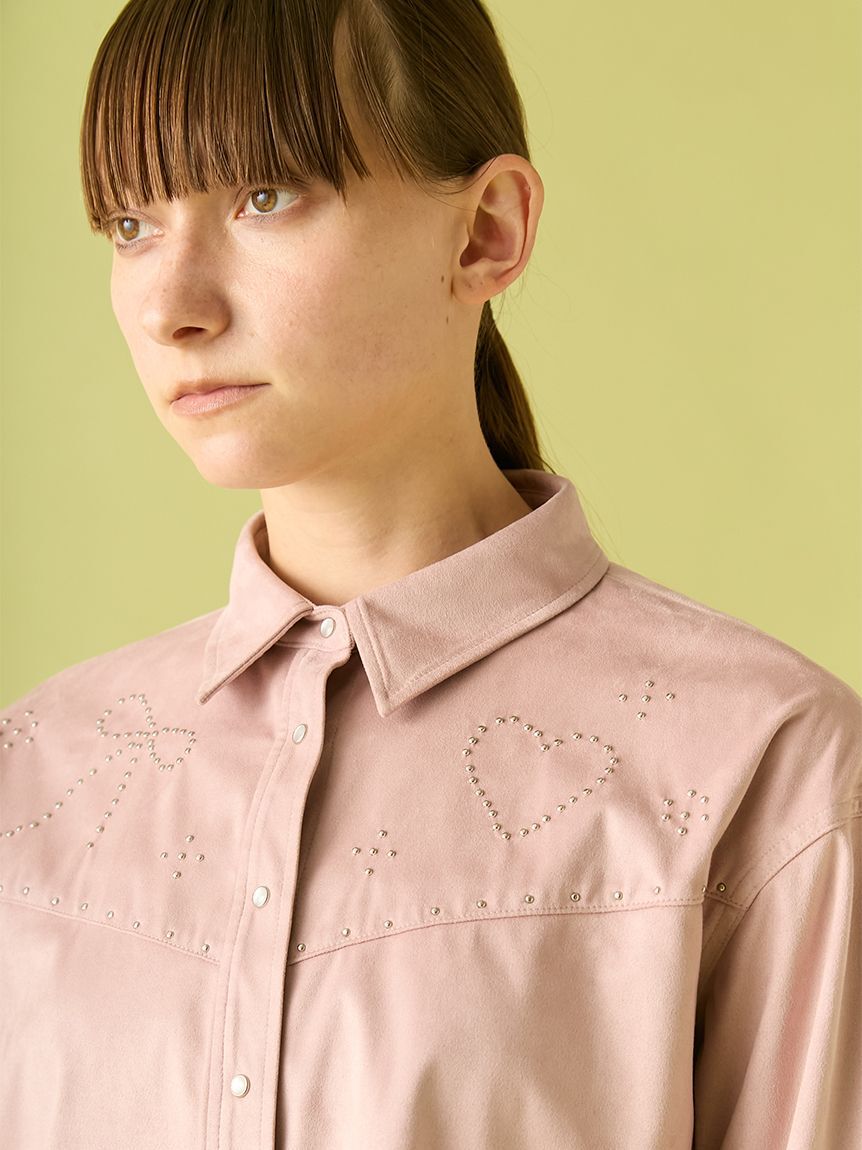 FURFUR「スタッズデザインシャツジャケット」|シャツ・ブラウス|