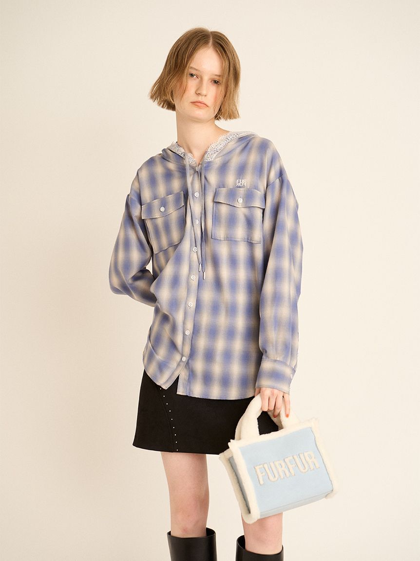 FURFUR「フーディーオンブレーチェックシャツ」|シャツ・ブラウス|