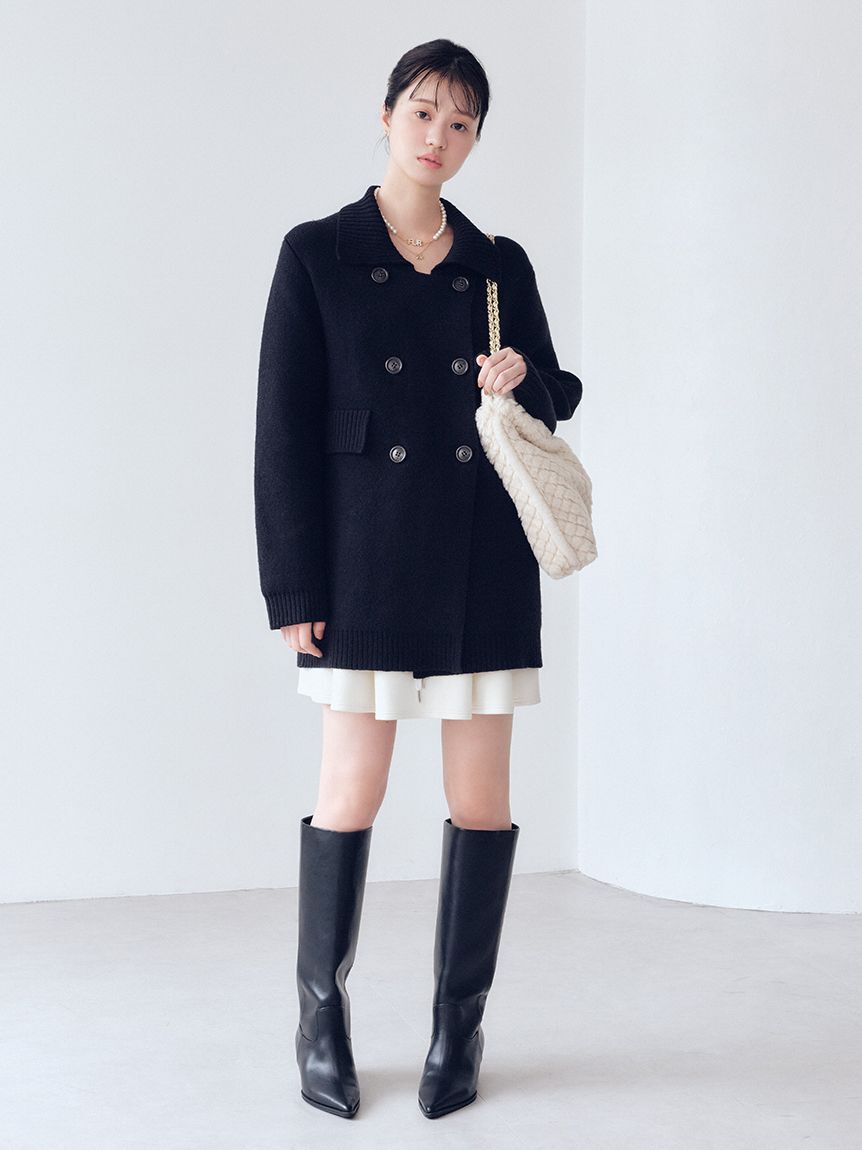FURFUR「2WAYニットPコート」|ピーコート|