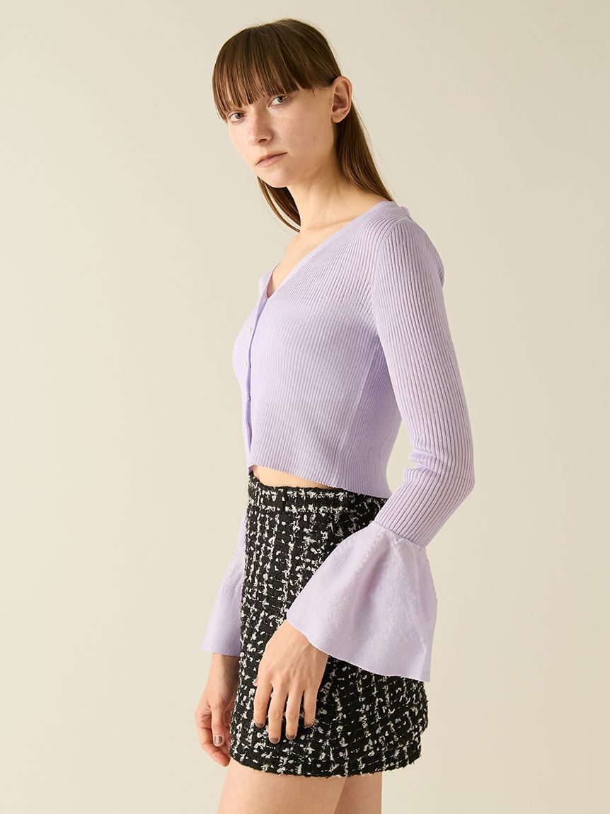 FURFUR「シアーリブカーディガン」|カーディガン|