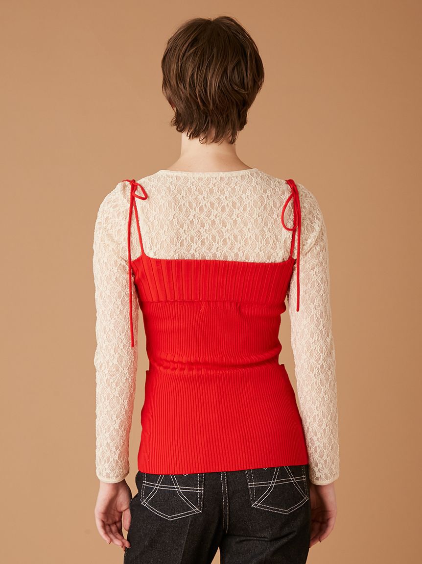 FURFUR「スラッシュデザインニットビスチェ」|ベスト・ジレ|