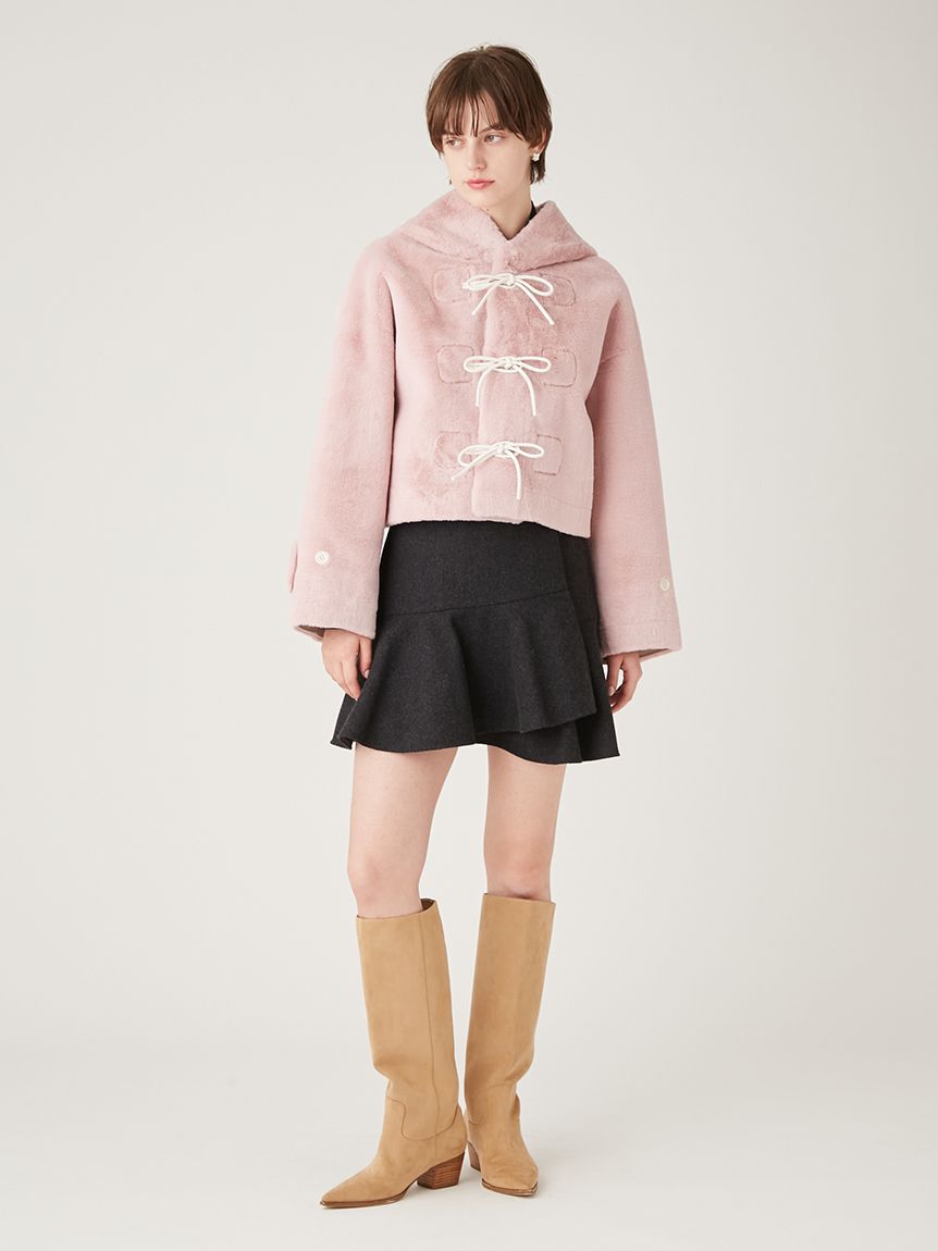 FURFUR「リボンショートダッフルコート」|ダッフルコート|