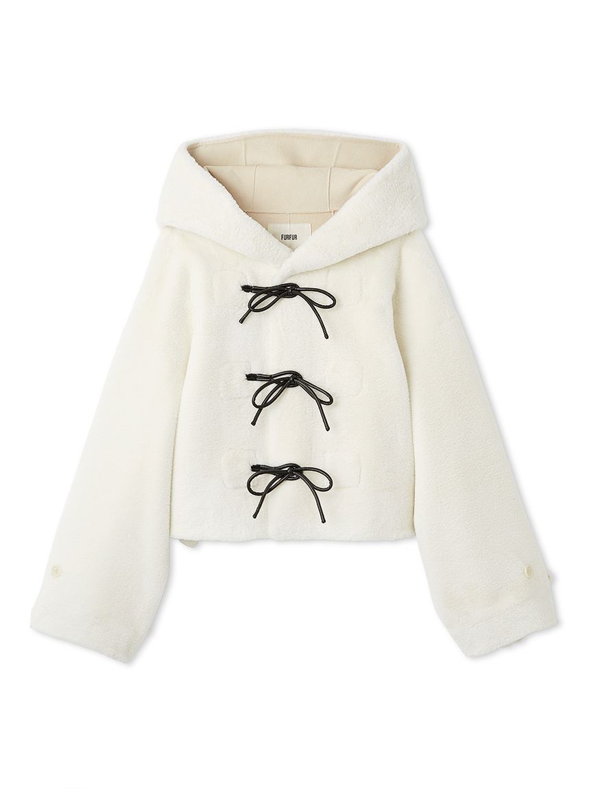 FURFUR「リボンショートダッフルコート」|ダッフルコート|