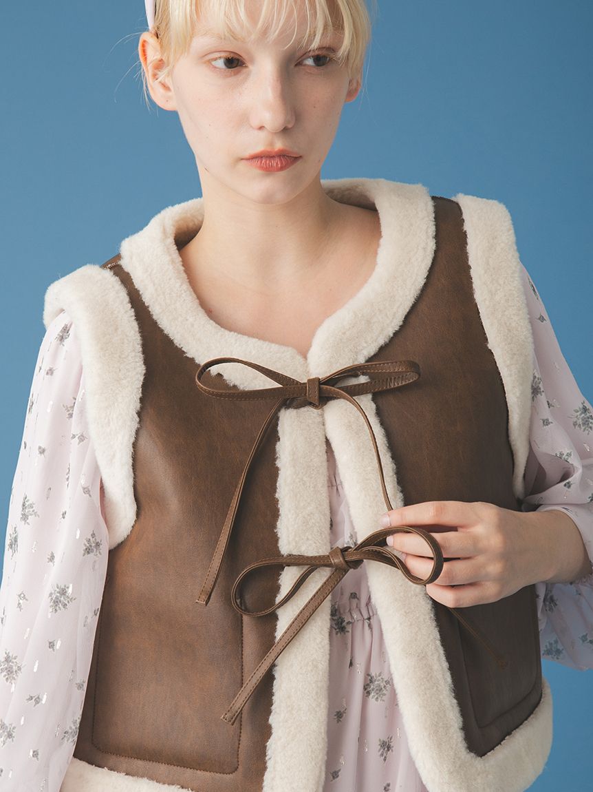 FURFUR「リバーシブルムートンベスト」|ダウンベスト・ベスト|