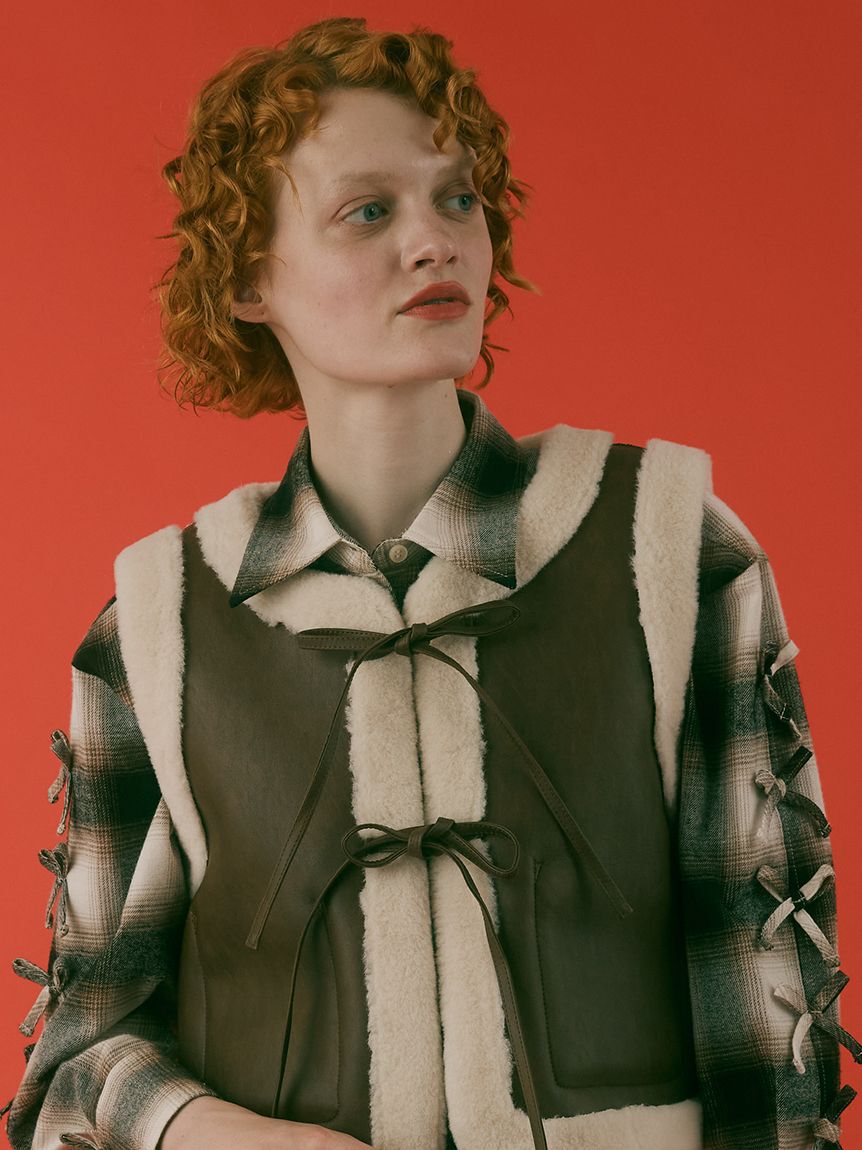 FURFUR「リバーシブルムートンベスト」|ダウンベスト・ベスト|