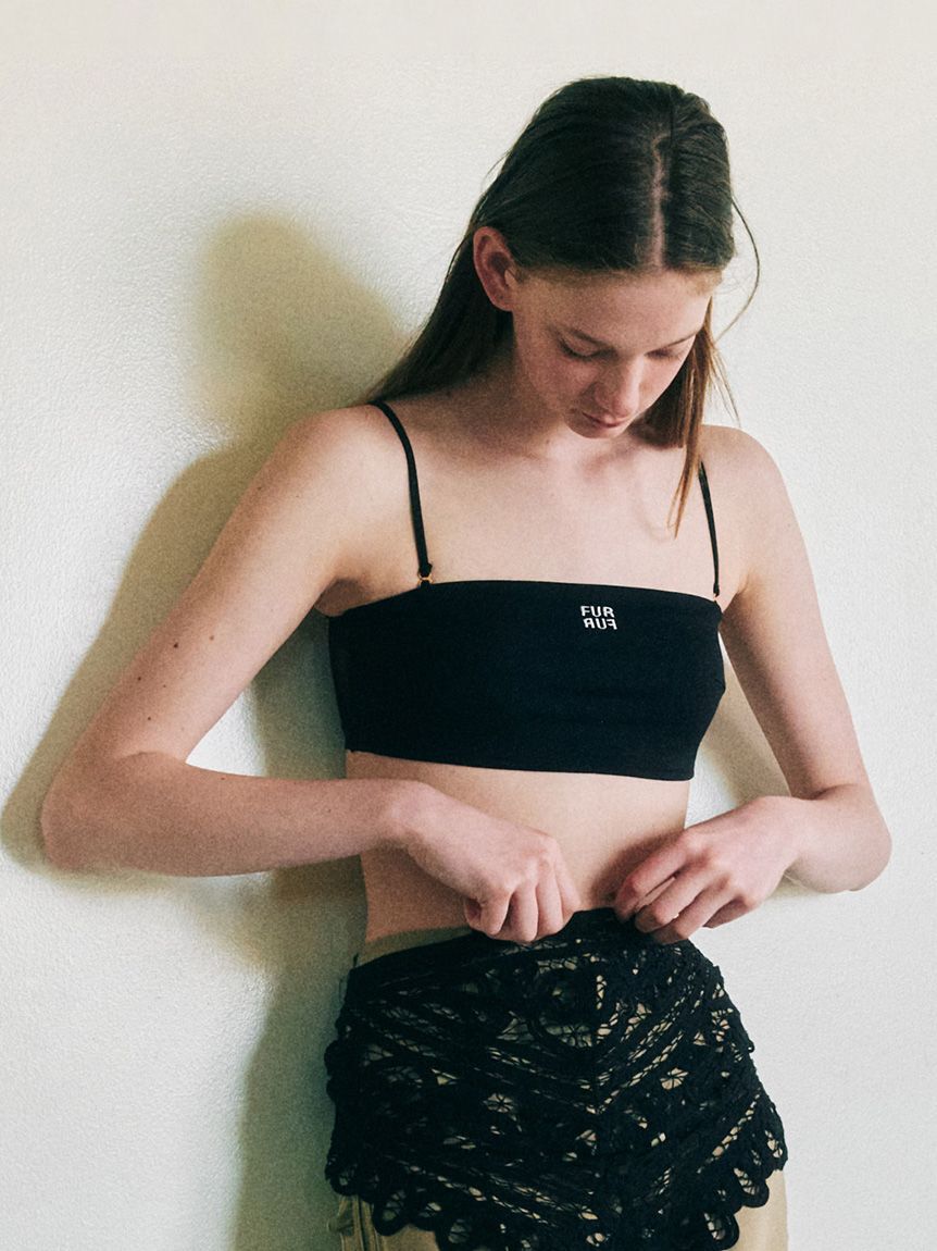 FURFUR「ロゴ刺繍バンドゥブラトップ」|インナー|BLK