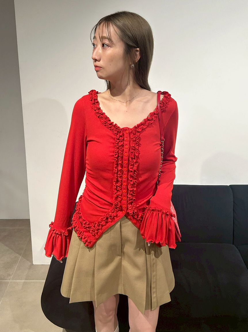 FURFUR「ベルト付きタックミニスカート」|スカート|