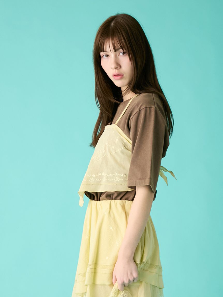 FURFUR「ハンカチ刺繍マルチウェイキャミソール」|キャミソール|