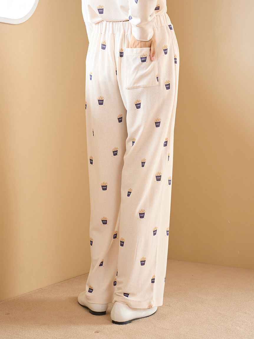 gelato pique「モチーフ3柄ワッフルロングパンツ」|ルームウェア|