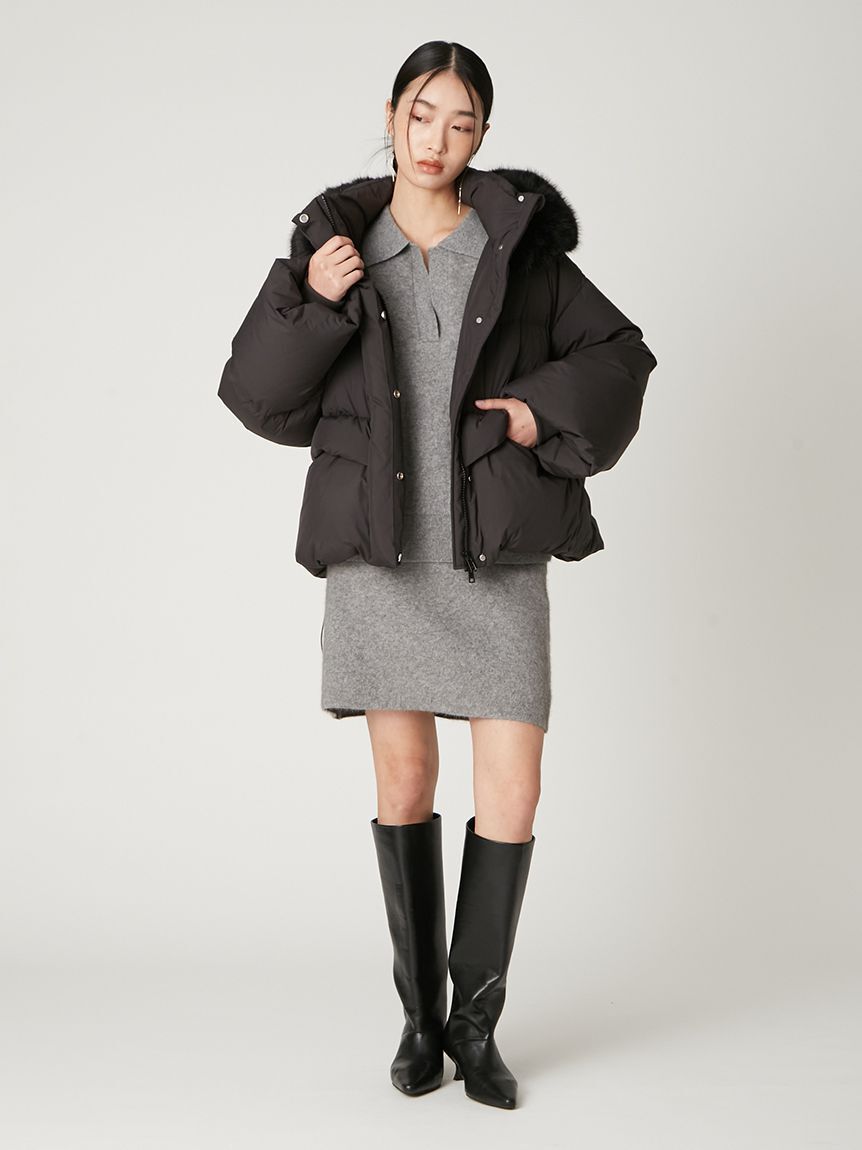 FRAY I.D「ラクーンダブルフェイスニットミニスカート」|スカート|