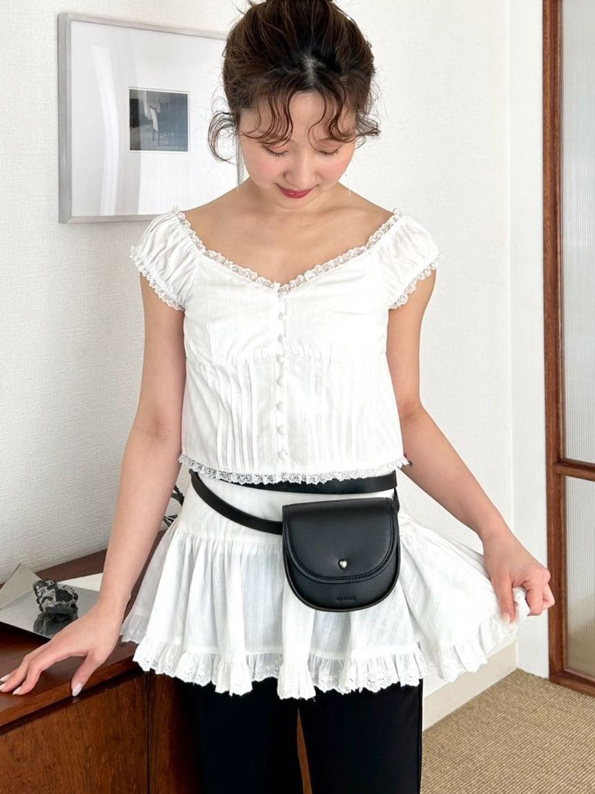 LILY BROWN「コットンレースヴィンテージブラウス」|シャツ・ブラウス|