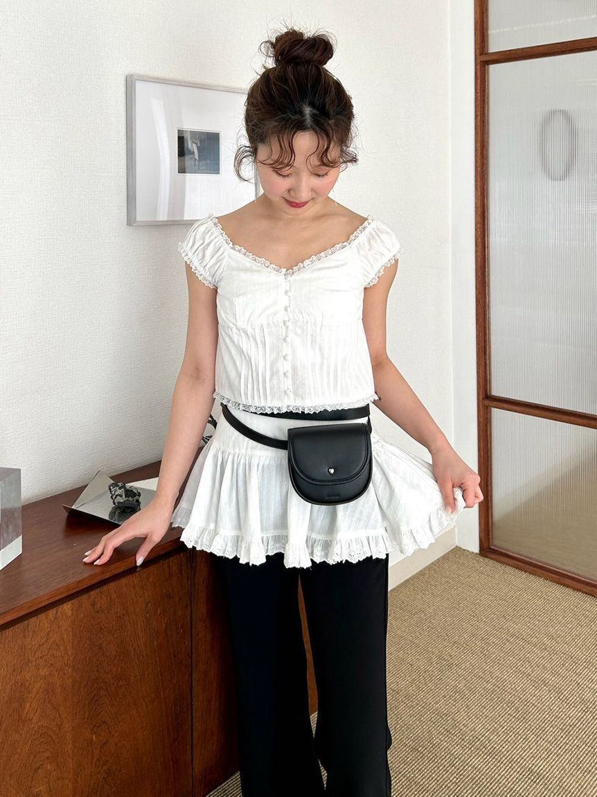 LILY BROWN「コットンレースヴィンテージブラウス」|シャツ・ブラウス|