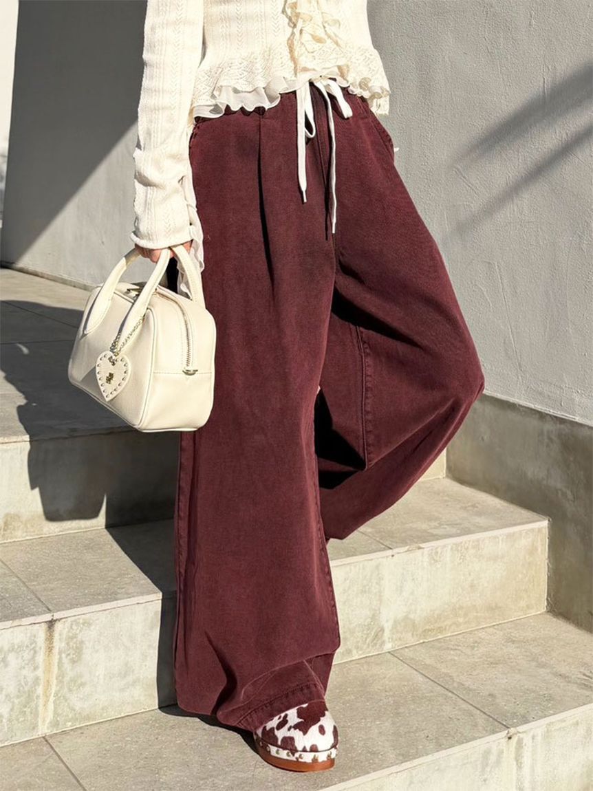 LILY BROWN「【WEB限定00サイズ】ワイドレッグイージーデニムパンツ」|デニム|