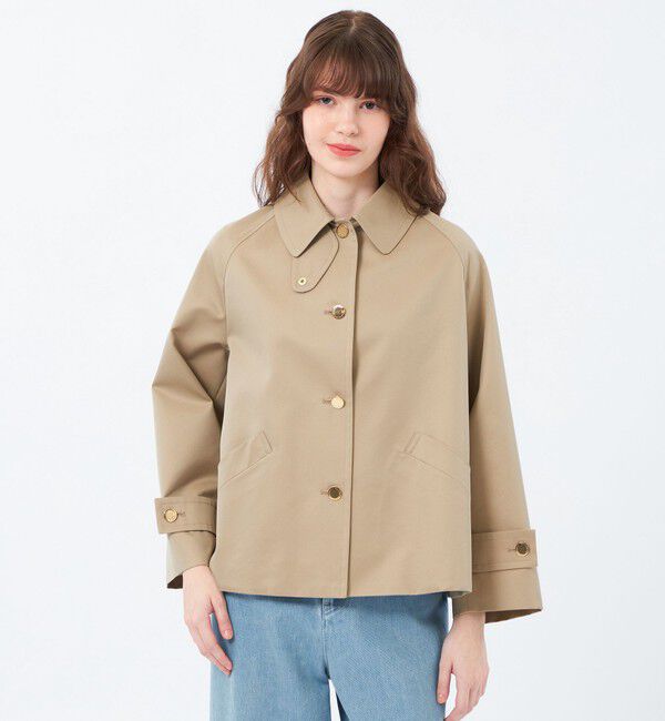 MACKINTOSH PHILOSOPHY「【WELBURY SHORT(ウェルベリーショート)】シャンブレーギャバジン」|ステンカラーコート|ベージュ