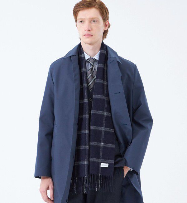 MACKINTOSH PHILOSOPHY「ウォッシャブルカシミヤ ブリティッシュチェックマフラー」|マフラー|ネイビー