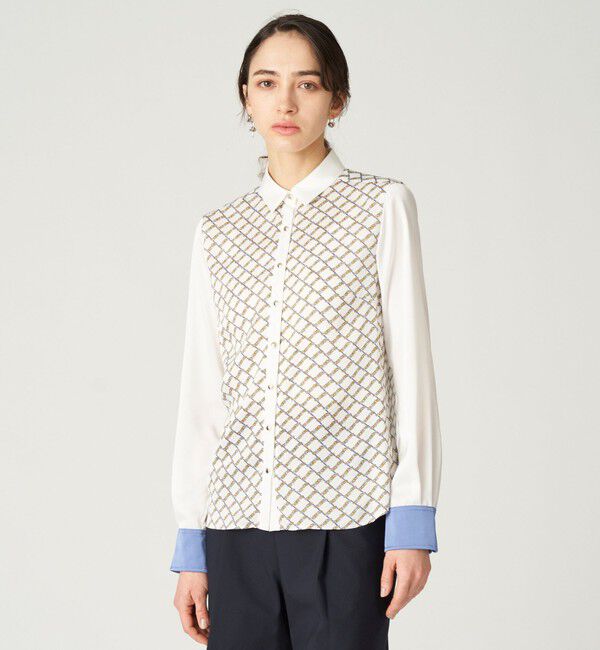  「チェーンクレリックシャツ」|シャツ・ブラウス|ホワイト