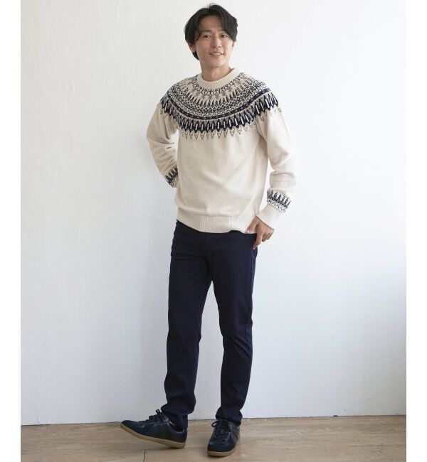 ikka「モール求心柄ニット」|プルオーバー|