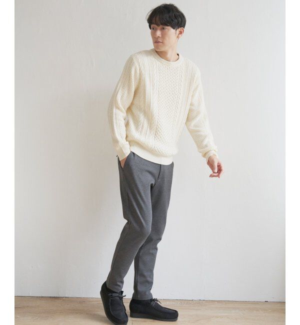 ikka「抗菌アランケーブルリサイクルニット」|プルオーバー|