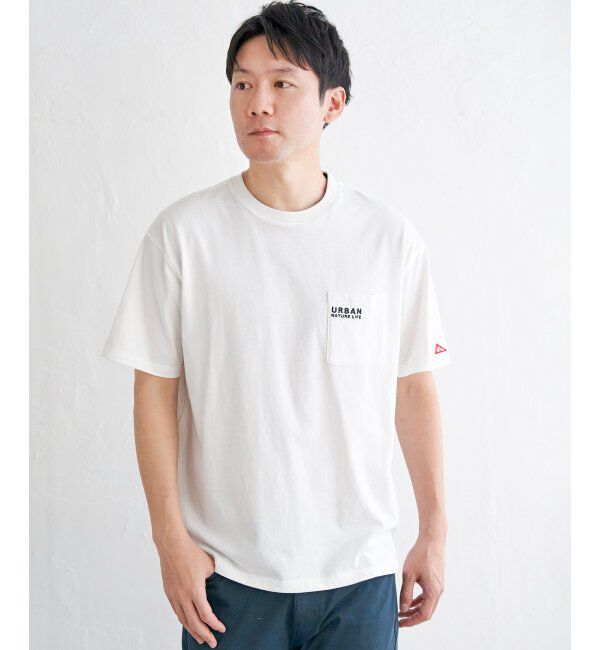 ikka「【雑誌MonoMax5月号掲載】URBAN NATURE LIFE アーバンネイチャーライフ 刺繍ポケットTシャツ」|Tシャツ・カットソー|