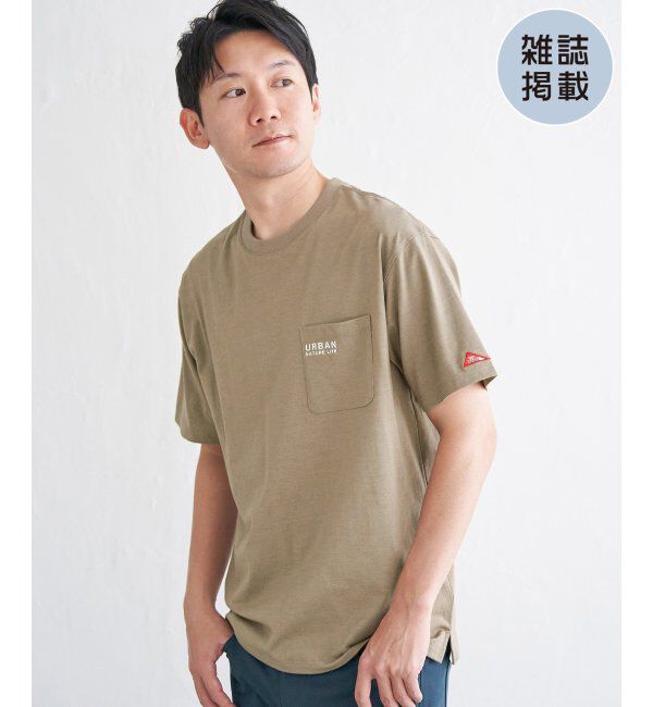 ikka「【雑誌MonoMax5月号掲載】URBAN NATURE LIFE アーバンネイチャーライフ 刺繍ポケットTシャツ」|Tシャツ・カットソー|ベージュ