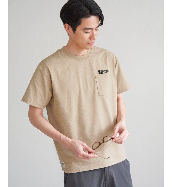 ikka「URBAN NATURE LIFE アーバンネイチャーライフ ドライスピードポケTシャツ」|Tシャツ・カットソー|ベージュ