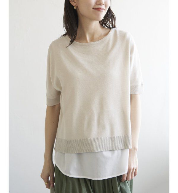 ikka「【2点セット】ドルマン裾ラメニットアンサンブル」|ニット・セーター|