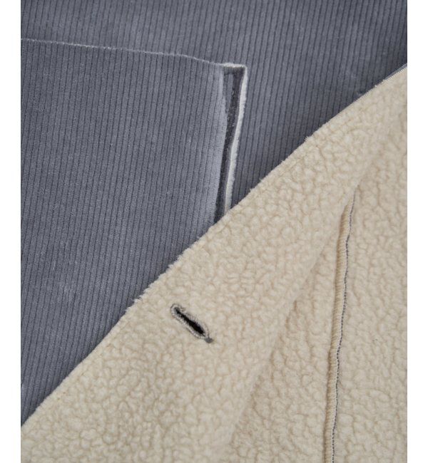 Lbc with Life「ボアコーデュロイリバーシブル襟付きジャケット」|ブルゾン・スタジャン|