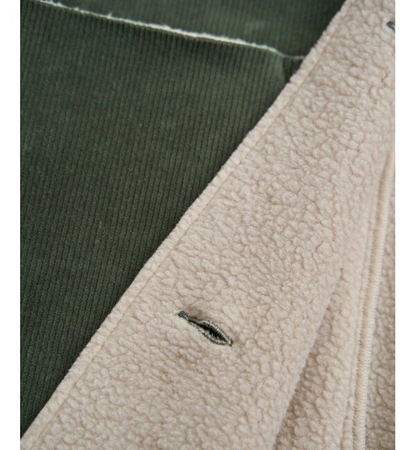 Lbc with Life「ボアコーデュロイリバーシブル襟付きジャケット」|ブルゾン・スタジャン|