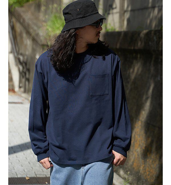 VENCE share style「ヘビーウェイト天竺ロンT」|Tシャツ・カットソー|ネイビーブルー