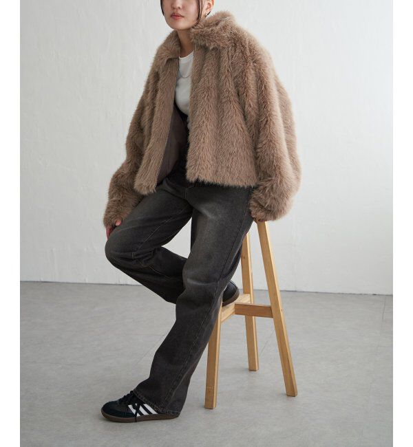 VENCE share style「シャギーファーショートコート」|ブルゾン・スタジャン|