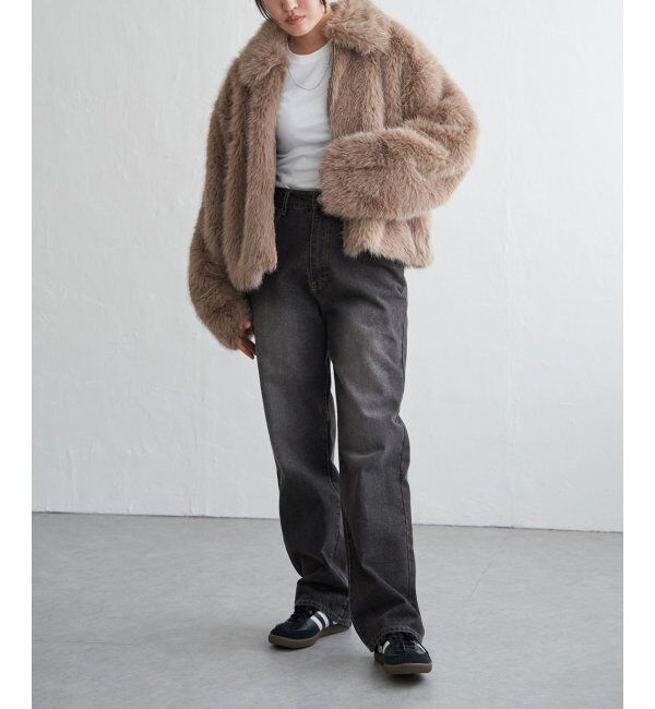 VENCE share style「シャギーファーショートコート」|ブルゾン・スタジャン|