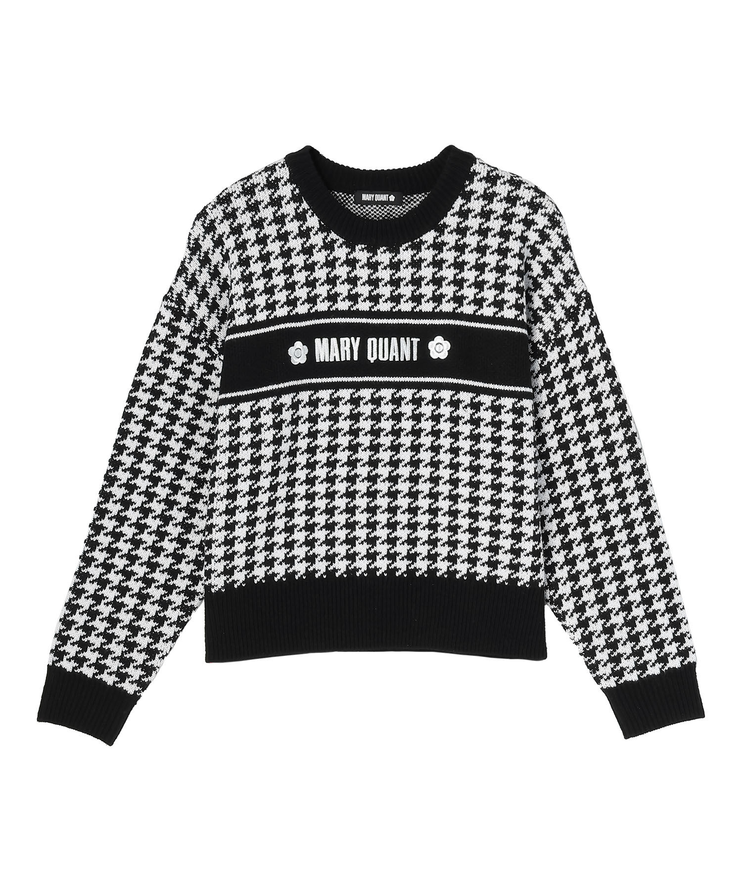 MARY QUANT「千鳥ロゴラインニット プルオーバー」|ニット・セーター|